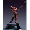 Golf Pro's Pick Award. 12"h x 7"w. Copper Finish Resin.